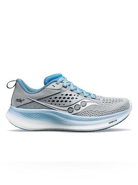 NEW Saucony women’s 10.5 Ride 17 running clouds breeze blue grey shoes NWOB
